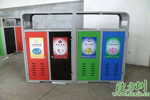 尊重客戶，欣方圳為清遠市定做鋼板分類垃圾桶